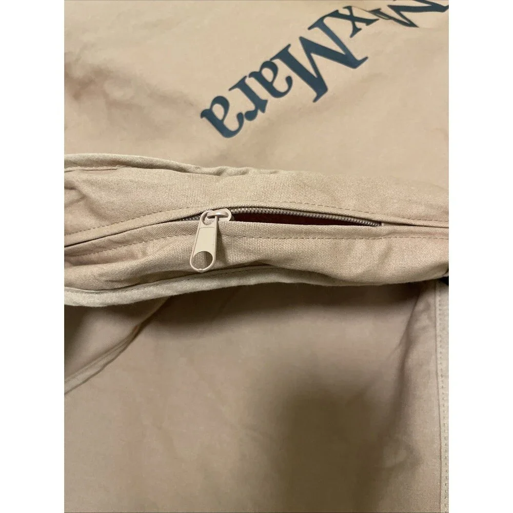 Max Mara Cotton Garment Bag Tan Black Travel Bag Suitor